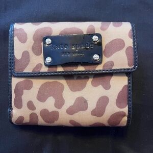 Kate Spade Tan and Brown Animal Print Wallet